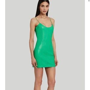 Green Spaghetti Strap Mini Dress